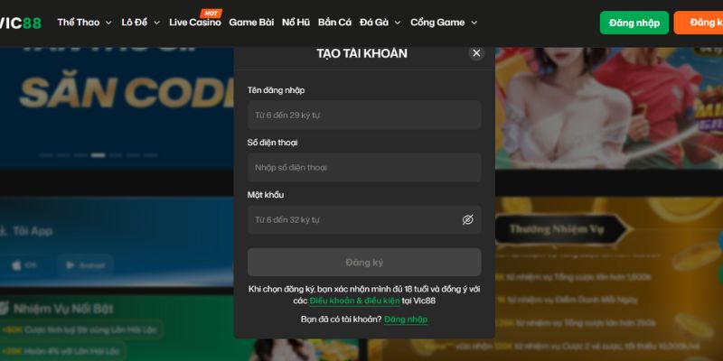 Bốn bước kích hoạt khuyến mãi live casino