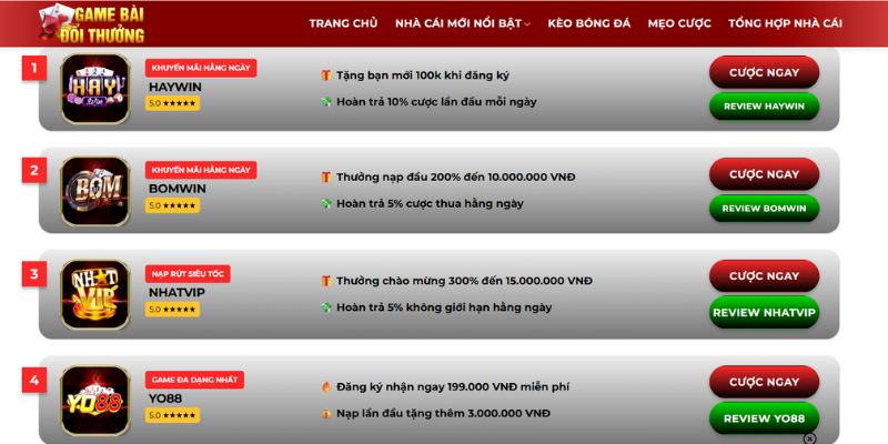Danh sách top 8 code game bài hot nhất 2025